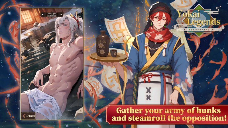 Yokai Legends — Collectible character cards and summons in an illustrated RPG — Yokai Legends game screenshot.